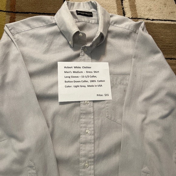 Men’s. Gray. Dress Shirt - Picture 1 of 3